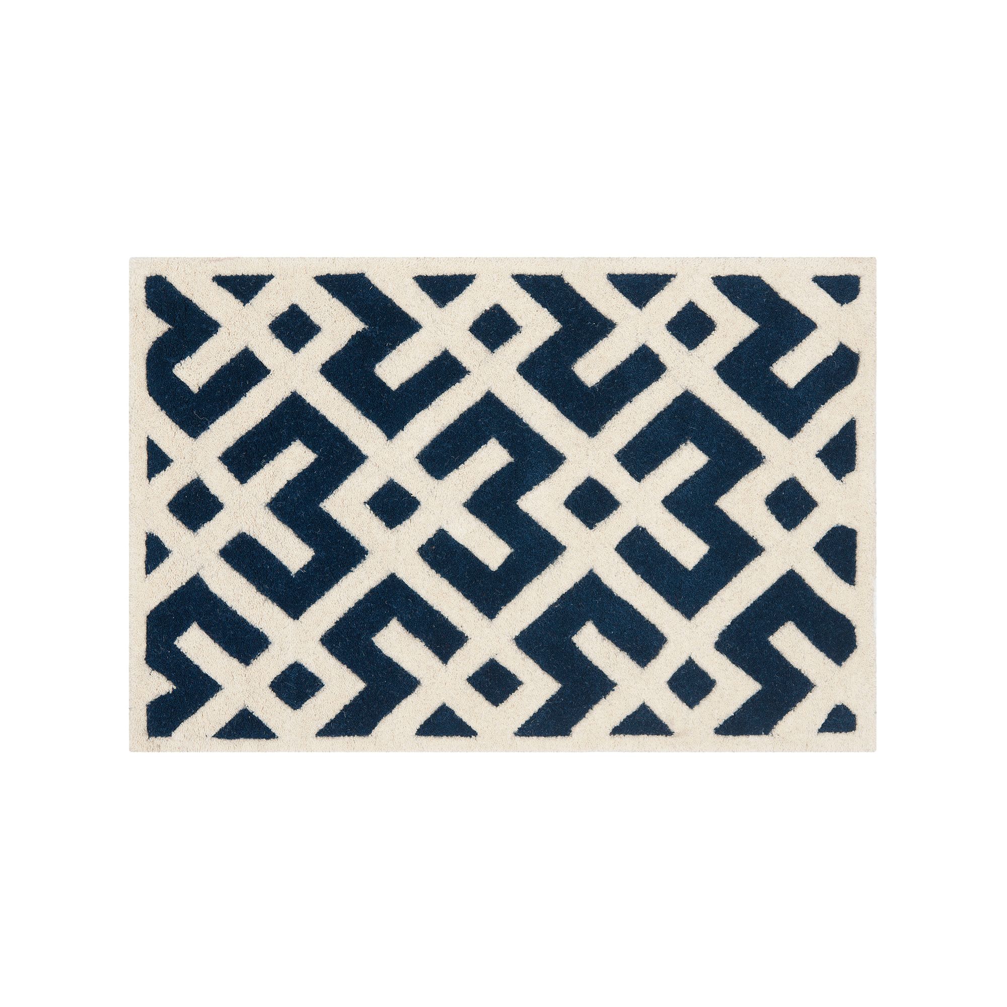 Safavieh Chatham Lines Wool Rug, Dark Blue Ivory