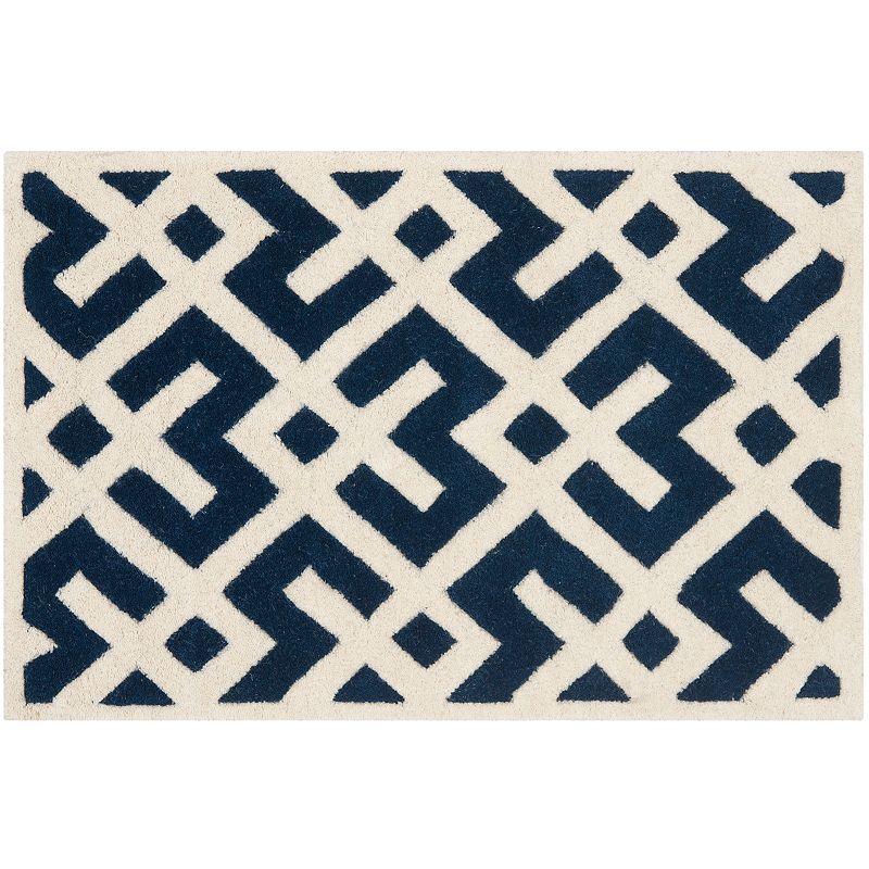 Safavieh Chatham Lines Wool Rug, Blue, 6X9 Ft