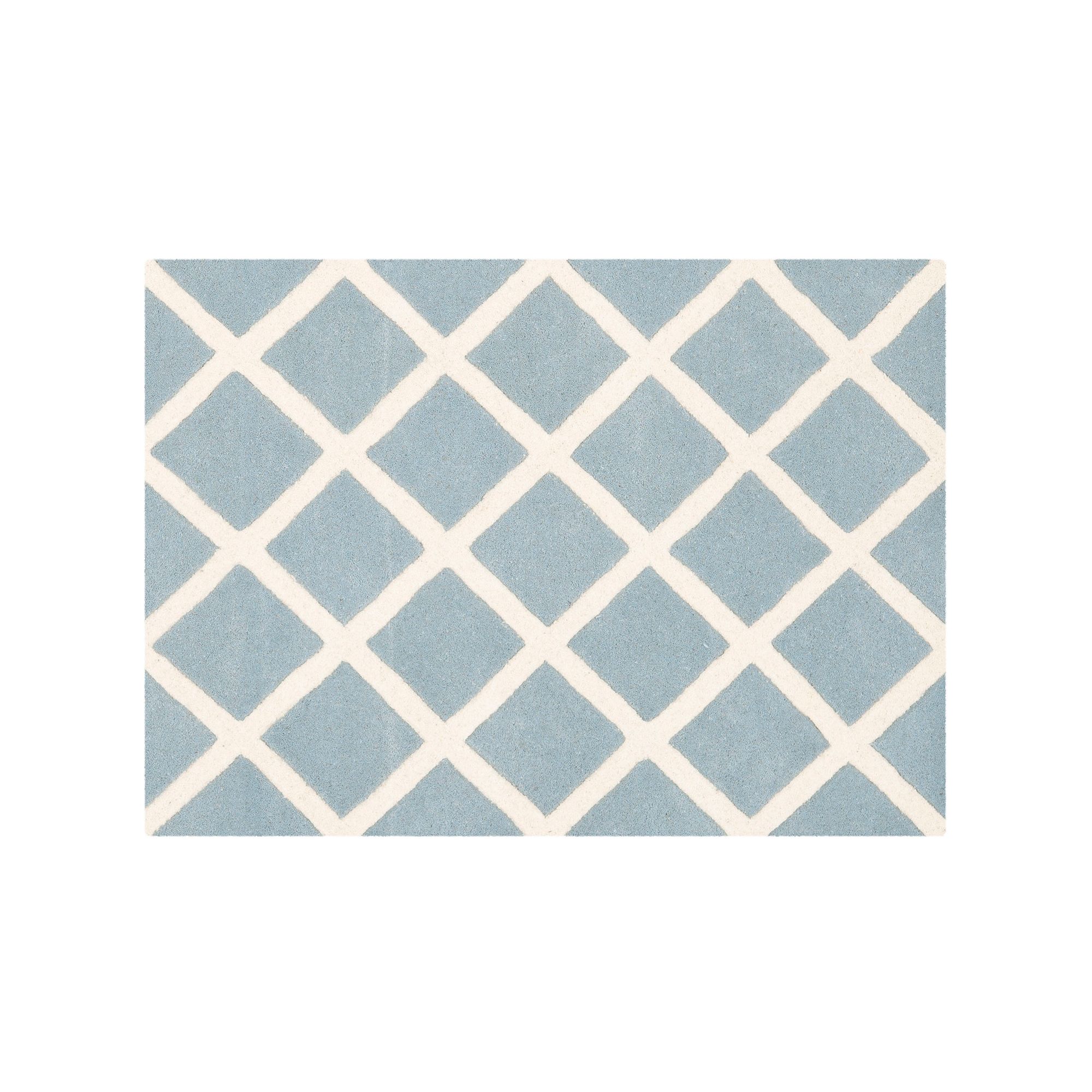 Safavieh Chatham Diamonds Wool Rug, Blue Ivory