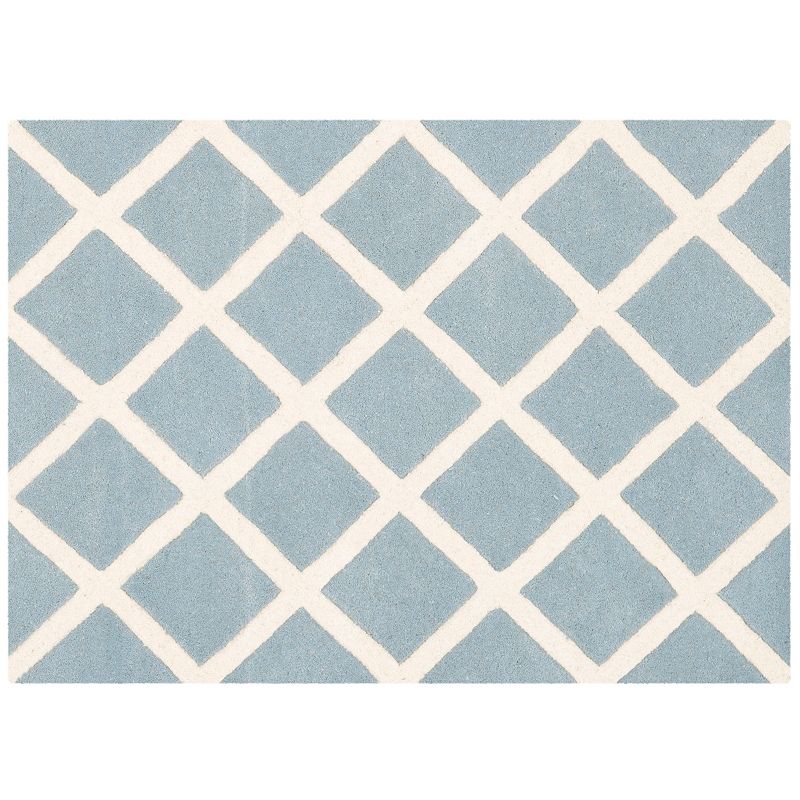 Safavieh Chatham Diamonds Wool Rug, Blue, 4X6 Ft