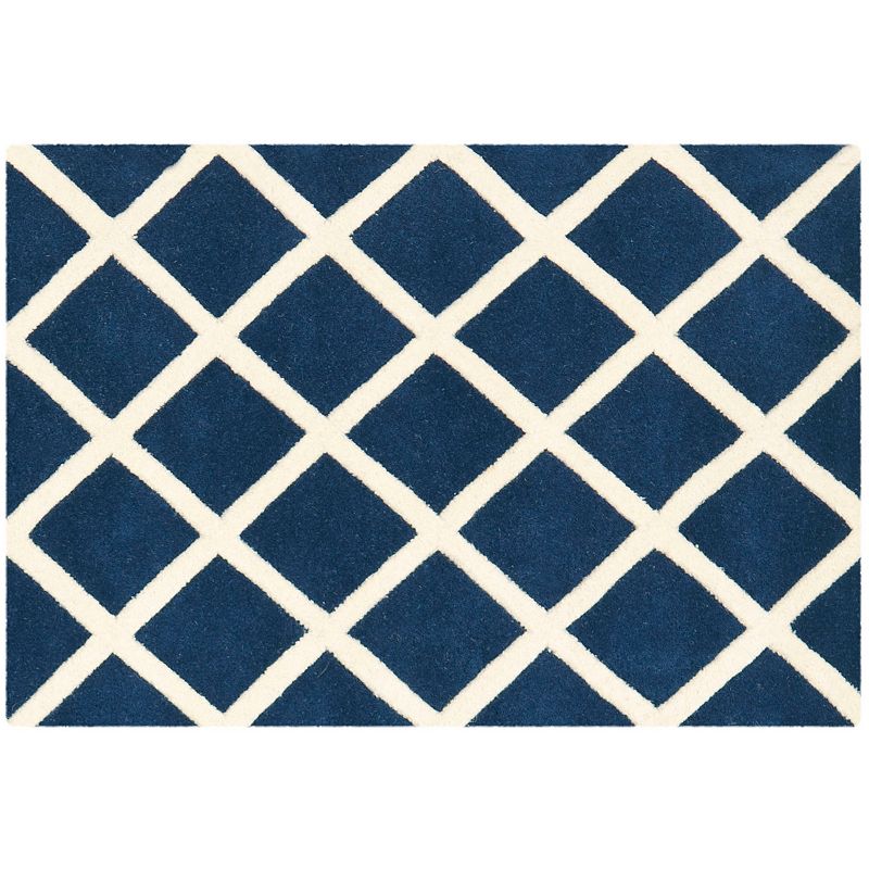 Safavieh Chatham Diamonds Wool Rug, Blue, 8X10 Ft