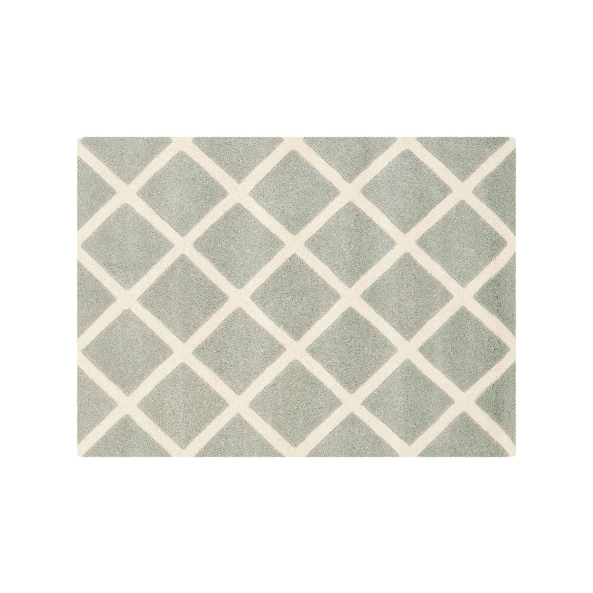 Safavieh Chatham Diamonds Wool Rug, Gray Ivory