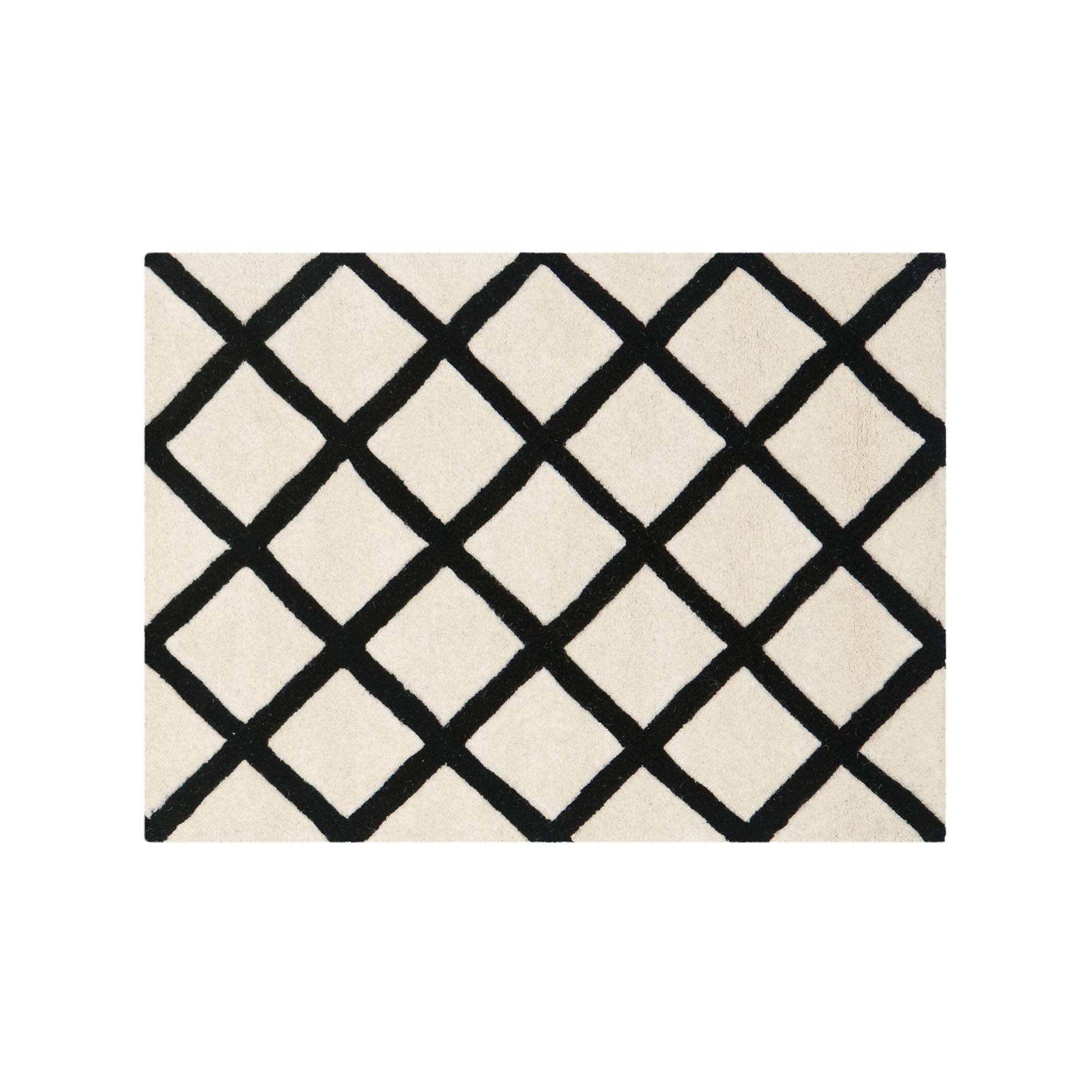 Safavieh Chatham Diamonds Wool Rug, Ivory Black