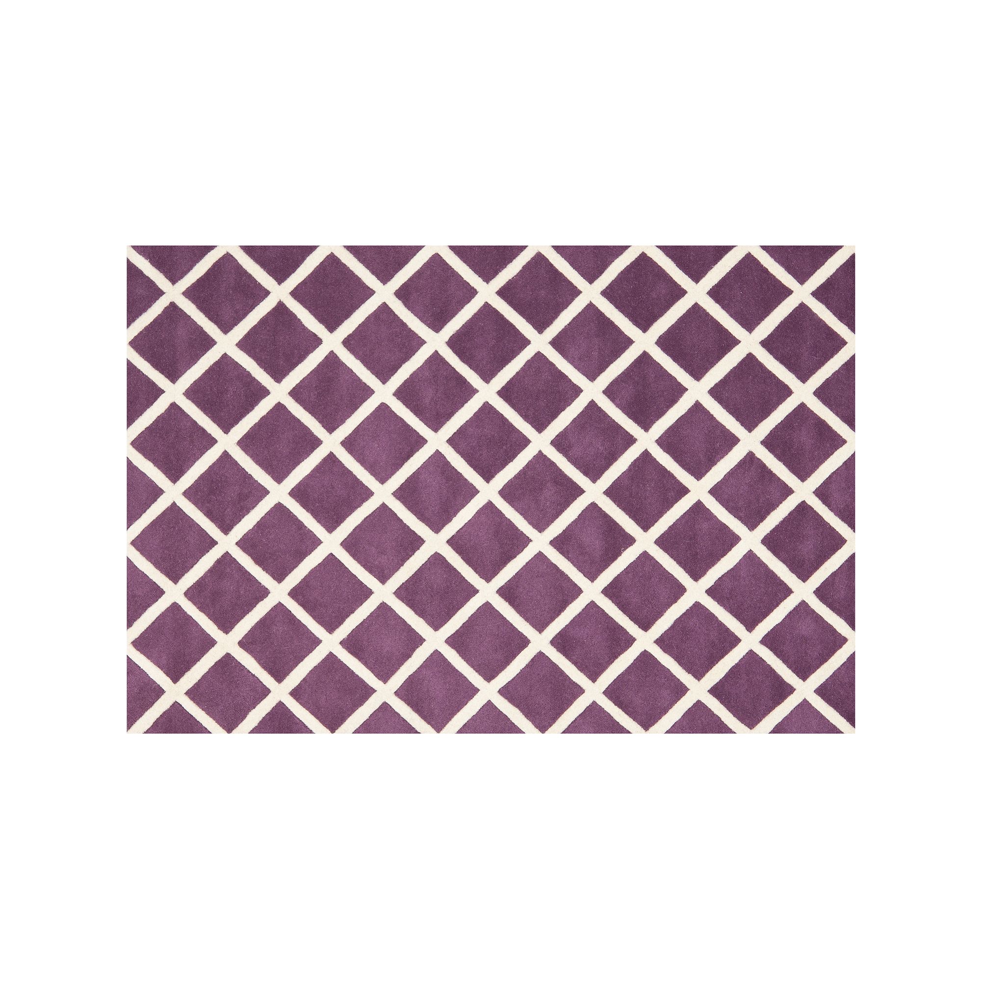 Safavieh Chatham Diamonds Wool Rug, Purple Ivory
