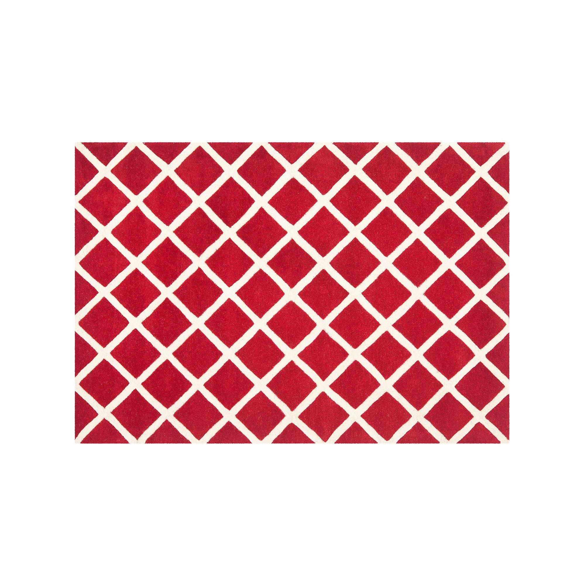 Safavieh Chatham Diamonds Wool Rug, Red Ivory