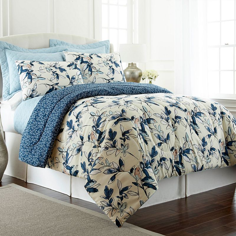 UPC 645470149028 product image for PCT Home collection Mianka 6-pc. Reversible Comforter & Coverlet Set, Blue, Quee | upcitemdb.com