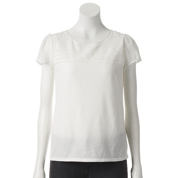 ELLE™ Textured Pintuck Tee - Women's