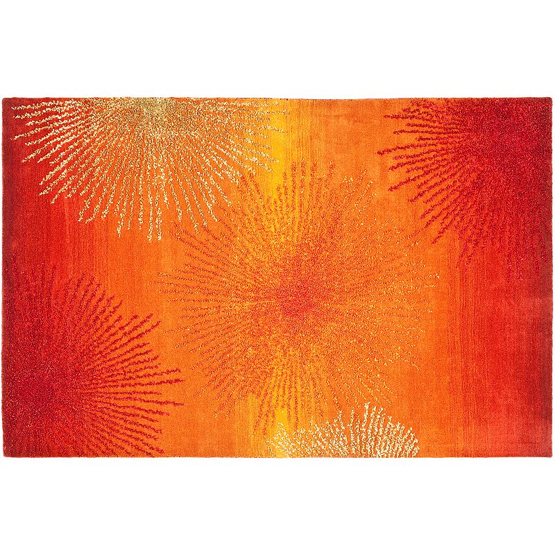 Safavieh Soho Starburst Rug, Red, 5X8 Ft