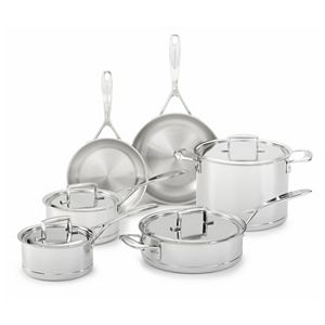 KitchenAid KCC7S10ST 10-pc. Copper Clad Stainless Steel Cookware Set
