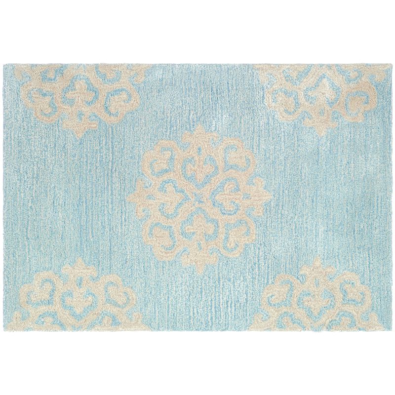 Safavieh Soho Damask Rug, Blue, 6X9 Ft