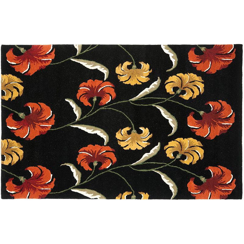 Safavieh Soho Blooming Floral Rug, Black, 5X8 Ft