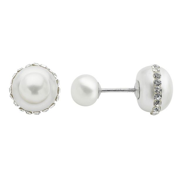 Kohls pearl stud on sale earrings