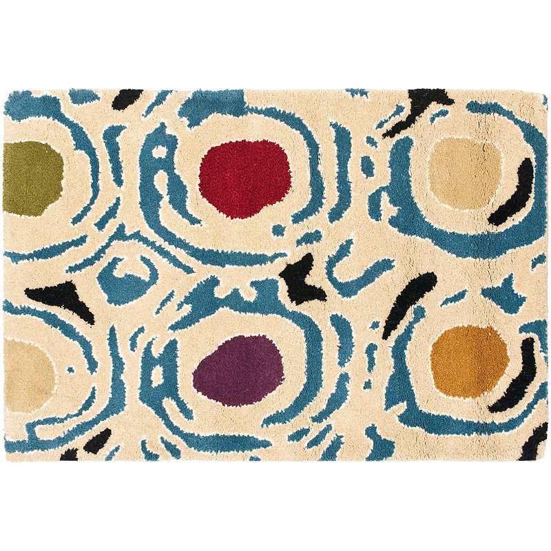 Safavieh Soho Circle Rug, White, 5X8 Ft