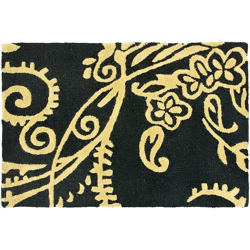 Safavieh Soho Black Green Floral Rug, 7.5X9.5 Ft