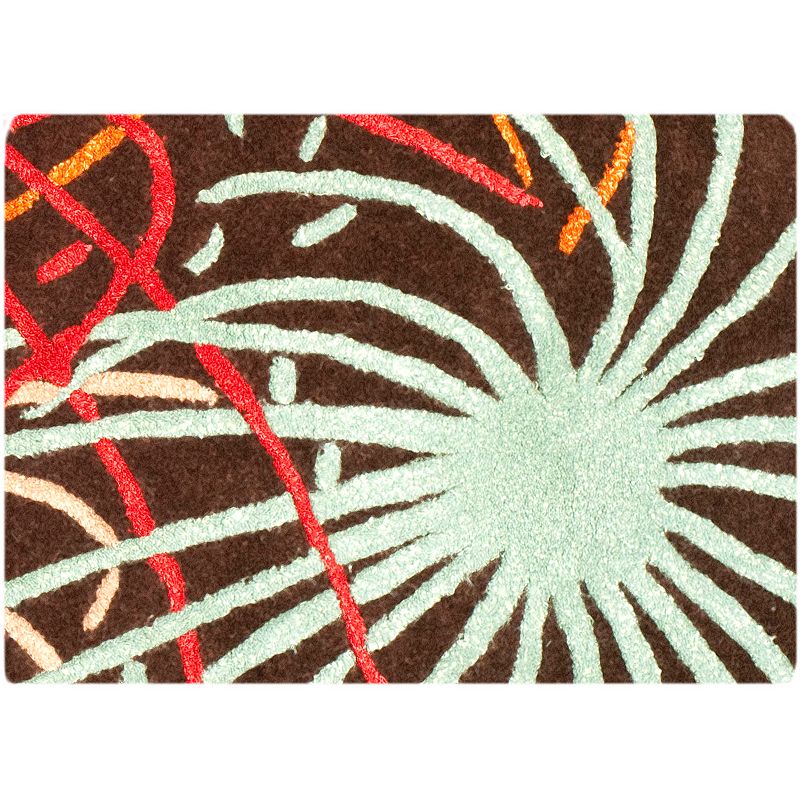 Safavieh Soho Black Starburst Rug, Brown, 5X8 Ft