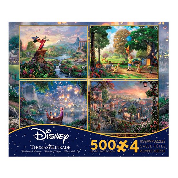 Disney Thomas Kinkade 4 Puzzle Set - 500 pieces each : r/Jigsawpuzzles