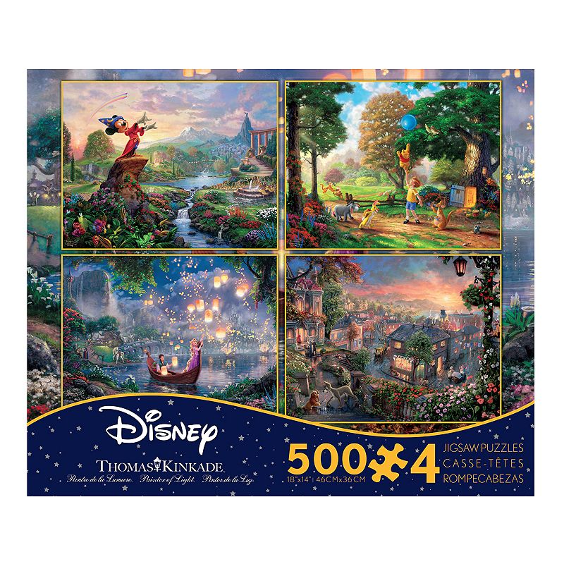 UPC 021081036665 product image for Disney Dreams Collection 4-in-1 500-pc. Puzzles Set by Thomas Kinkade () | upcitemdb.com