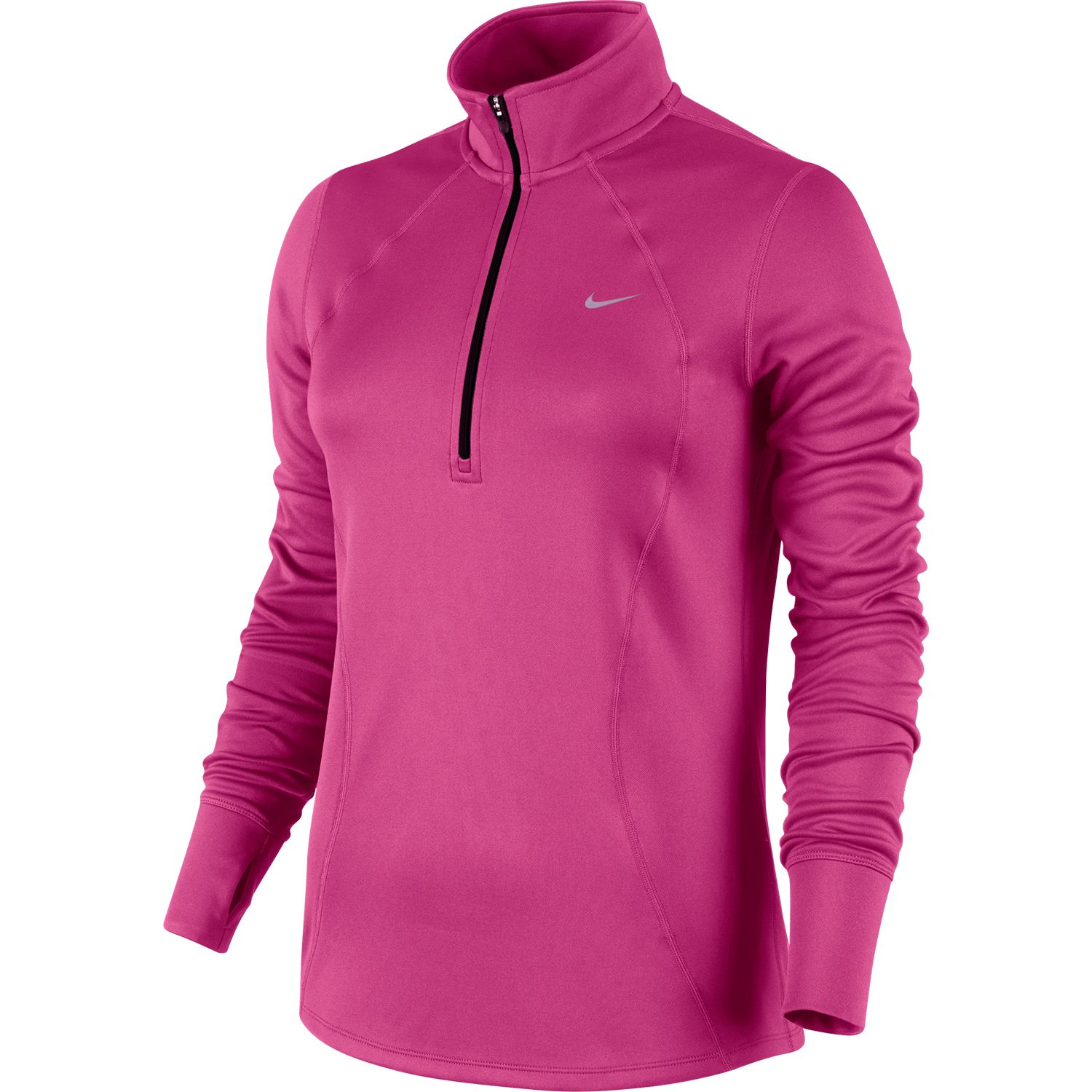 pink nike half zip running top