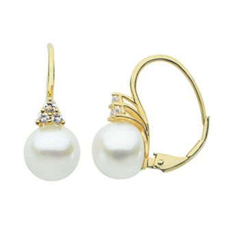 PearLustre by Imperial 14k Gold Over Silver Freshwater Cultured Pearl Drop Earrings