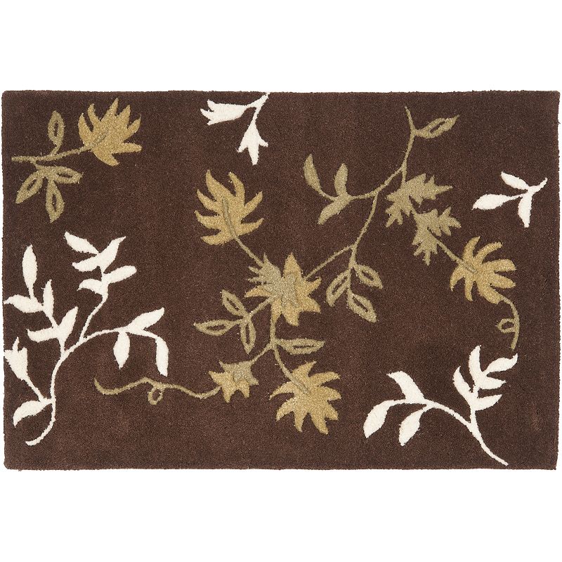 Safavieh Soho Leaves Wool Rug, Brown, 7.5X9.5 Ft