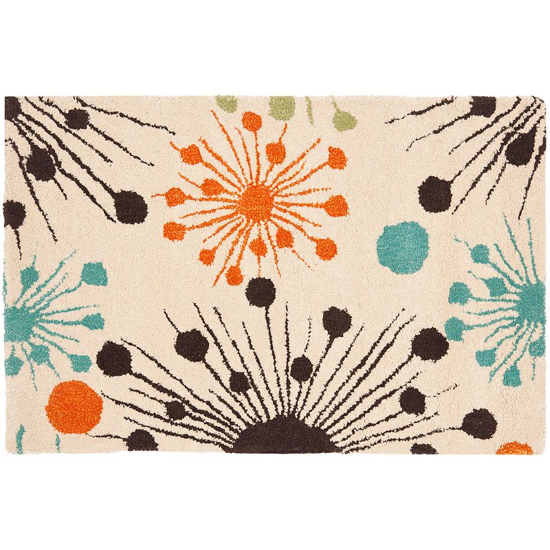 Safavieh Soho Splatter Rug, White, 5X8 Ft