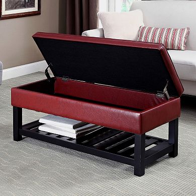 Simpli Home Cosmopolitan Rectangular Storage Bench