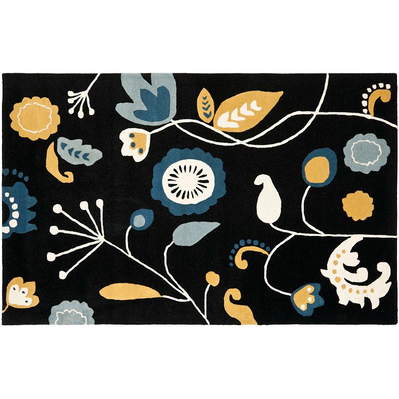 Safavieh Soho Floral Collage Rug, Black, 7.5X9.5 Ft