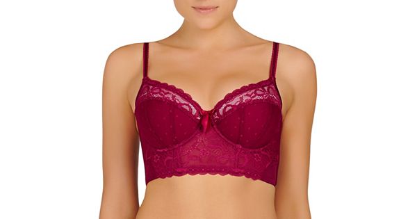 plus rose longline lace frill bra kiss