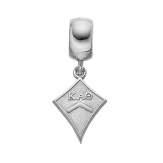 LogoArt Sterling Silver Kappa Alpha Theta Sorority Kite Charm