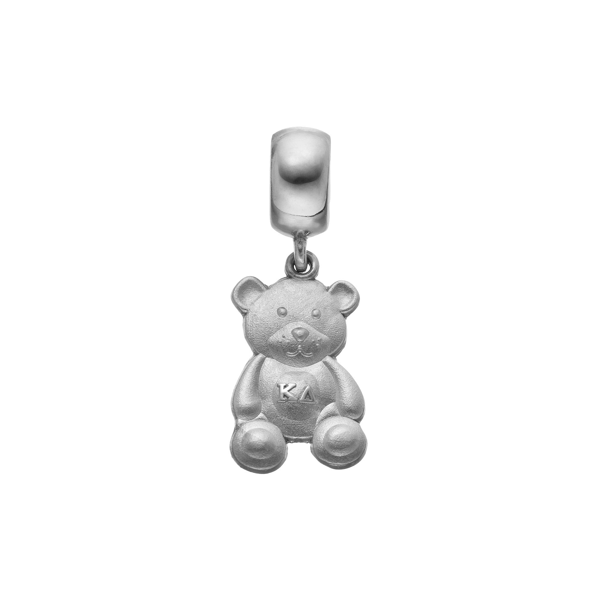 LogoArt Sterling Silver Kappa Delta Sorority Teddy Bear Charm, Womens, Gre