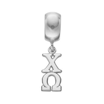 LogoArt Sterling Silver Chi Omega Sorority Charm