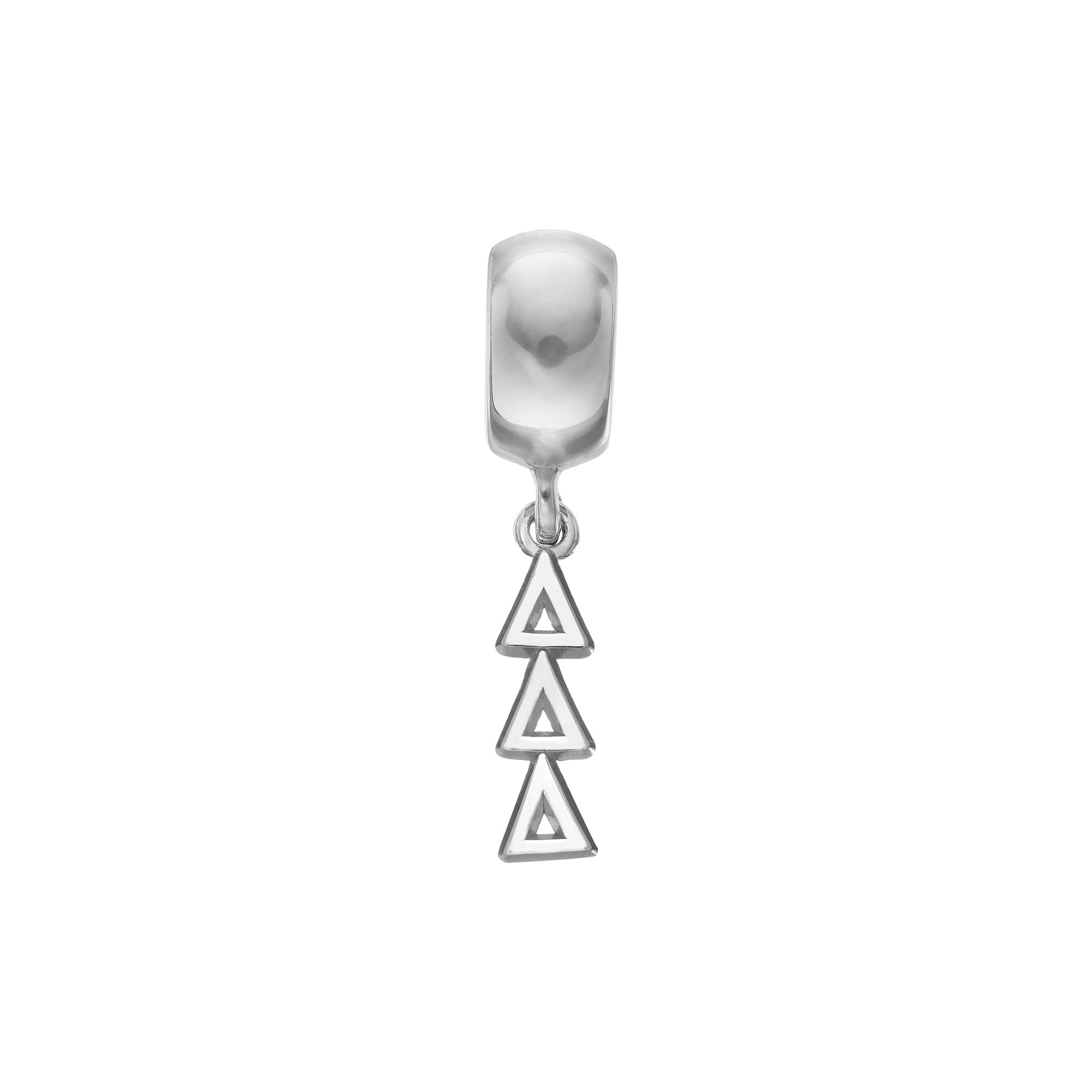 LogoArt Sterling Silver Delta Delta Delta Sorority Charm, Womens, Grey
