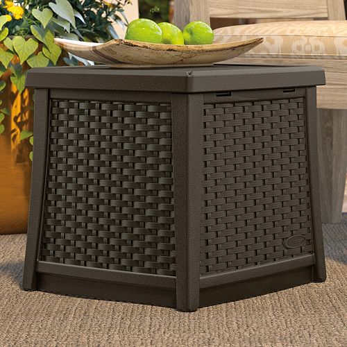 Suncast Side Table Storage Box - Outdoor