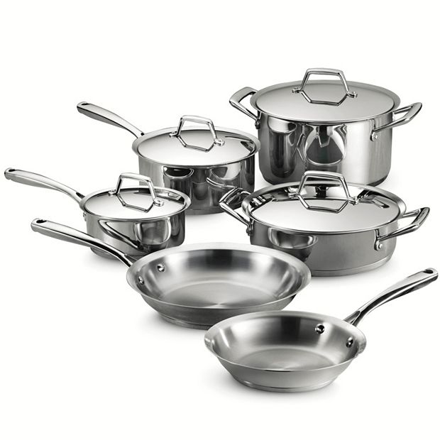 Tramontina Gourmet Prima Tri-Ply Stainless Steel 10-pc. Cookware Set