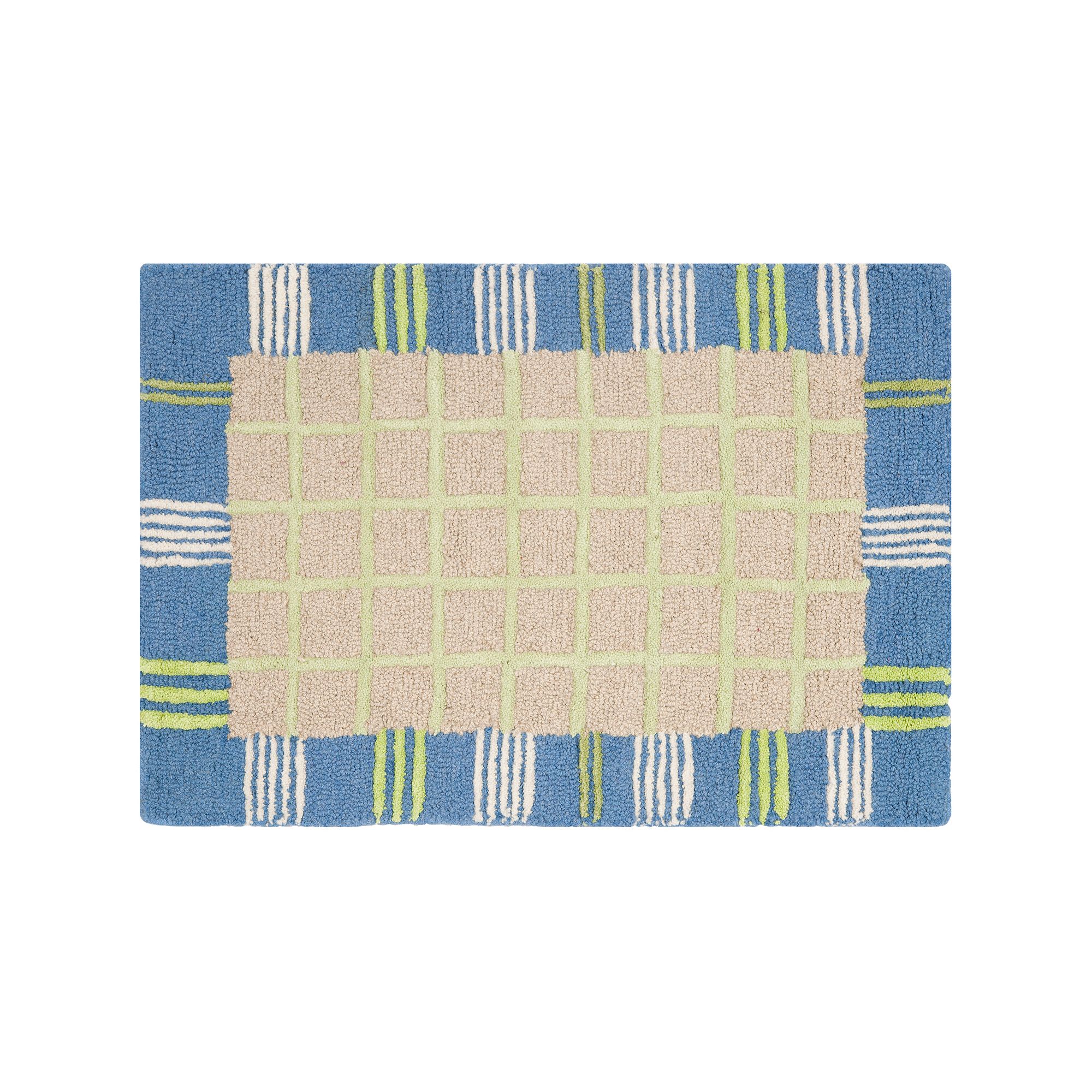 Safavieh Kids Tic Tac Border Rug, Brown Blue