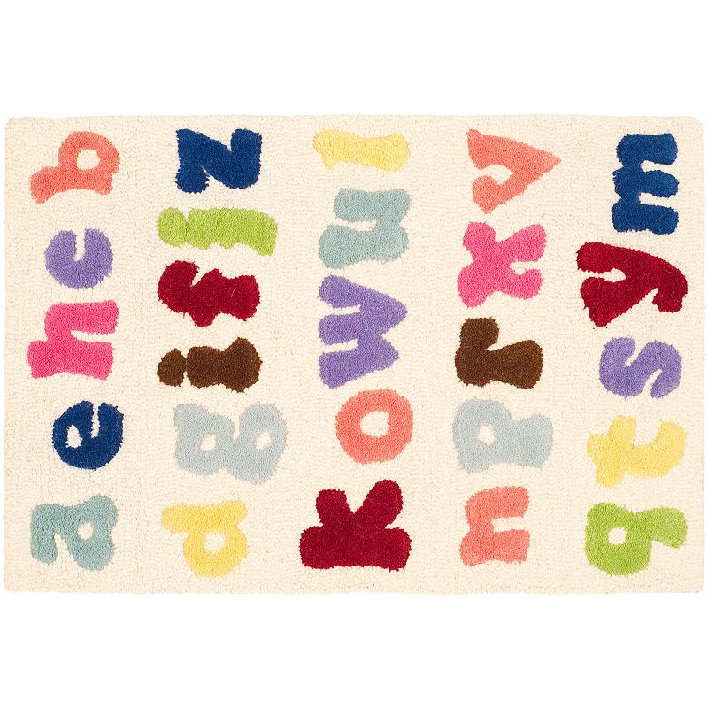 Safavieh Kids Alphabet Soup Rug, Natural, 4X6 Ft