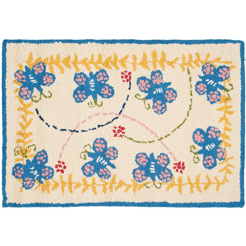 Safavieh Kids Butterfly Bonanza Rug, Natural, 4X6 Ft