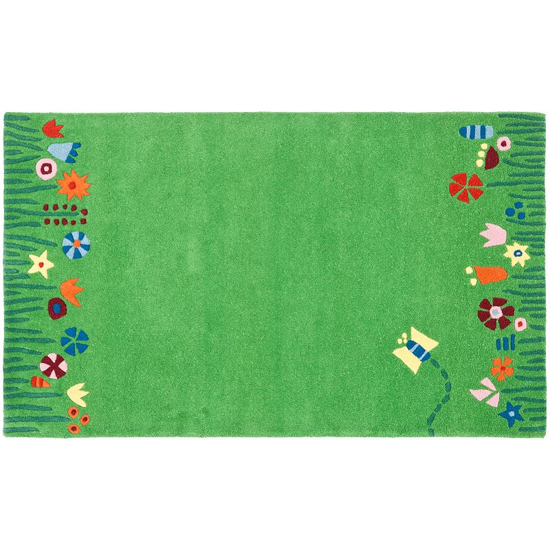 Safavieh Kids Field of Dreams Rug, Green, 8Ft Rnd