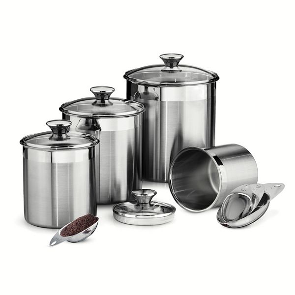 Beautiful Canister Set for Kitchen 4-Piece Stainless Steel w