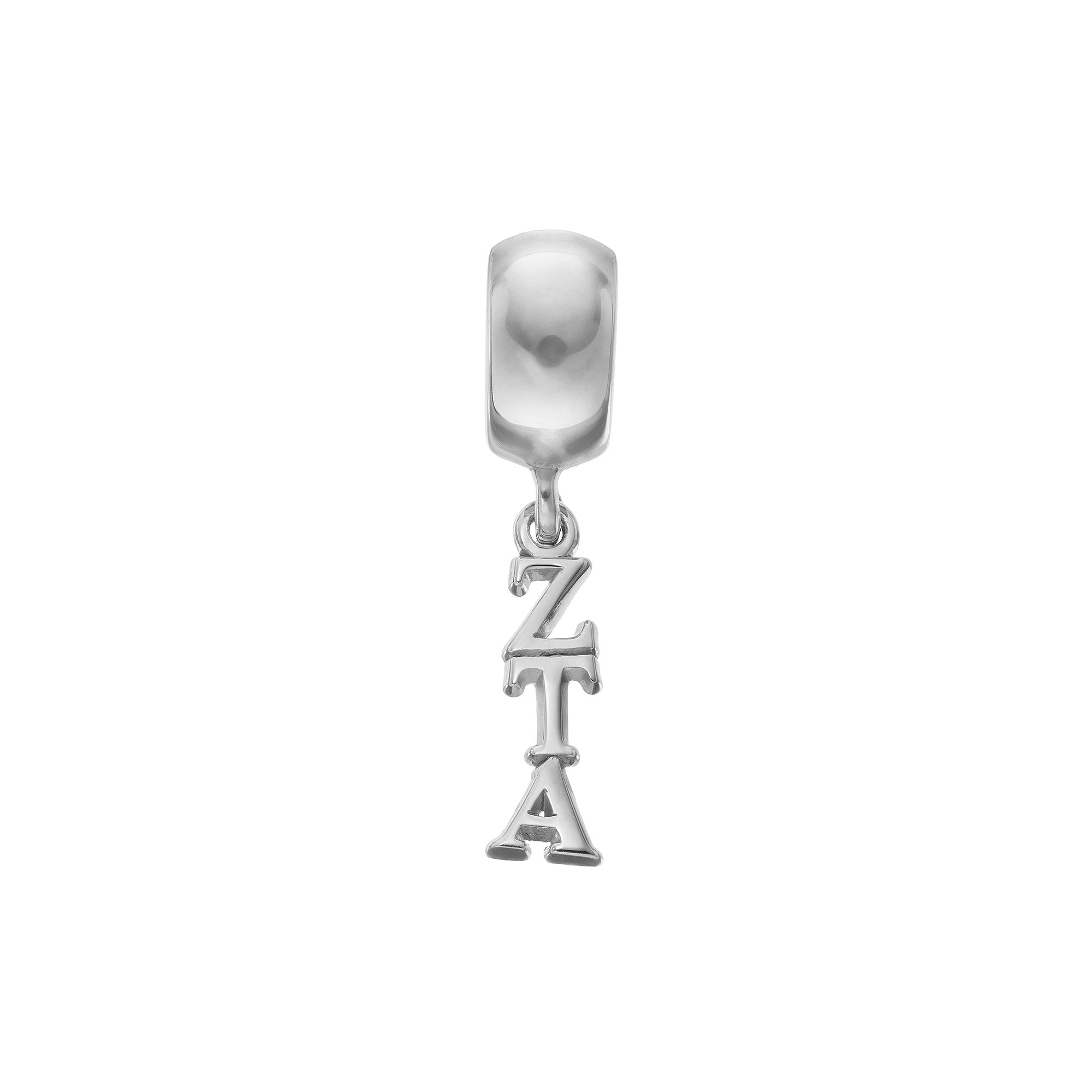 LogoArt Zeta Tau Alpha Sterling Silver Sorority Charm, Womens, Grey