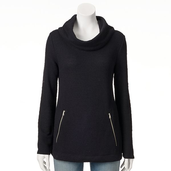 Women's Croft & Barrow® Textured Cowlneck Sweater