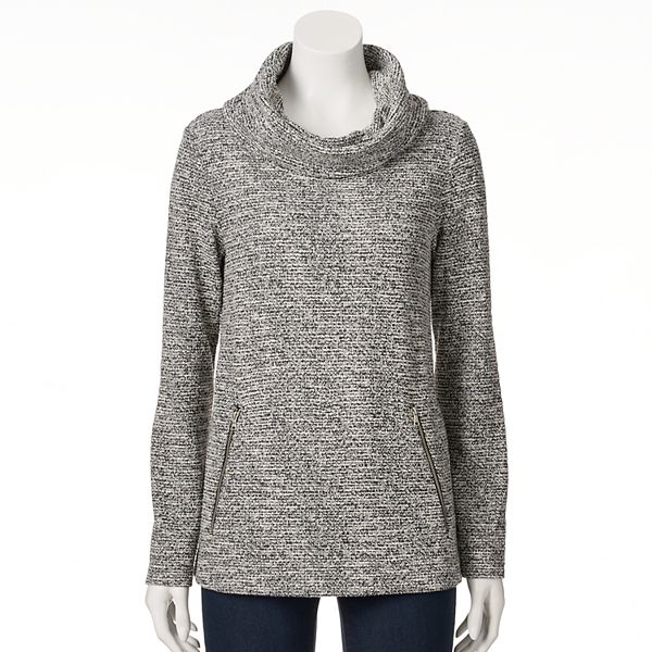 Women's Croft & Barrow® Textured Cowlneck Sweater