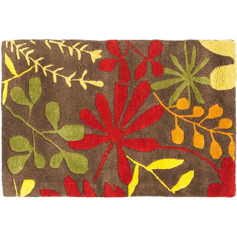 Safavieh Soho Abstract Leaf Rug, Brown, 5X8 Ft