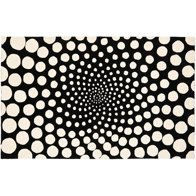 Safavieh Soho Spiral Dots Rug, Black, 7.5X9.5 Ft