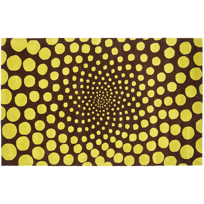 Safavieh Soho Spiral Dots Rug, Brown, 5X8 Ft