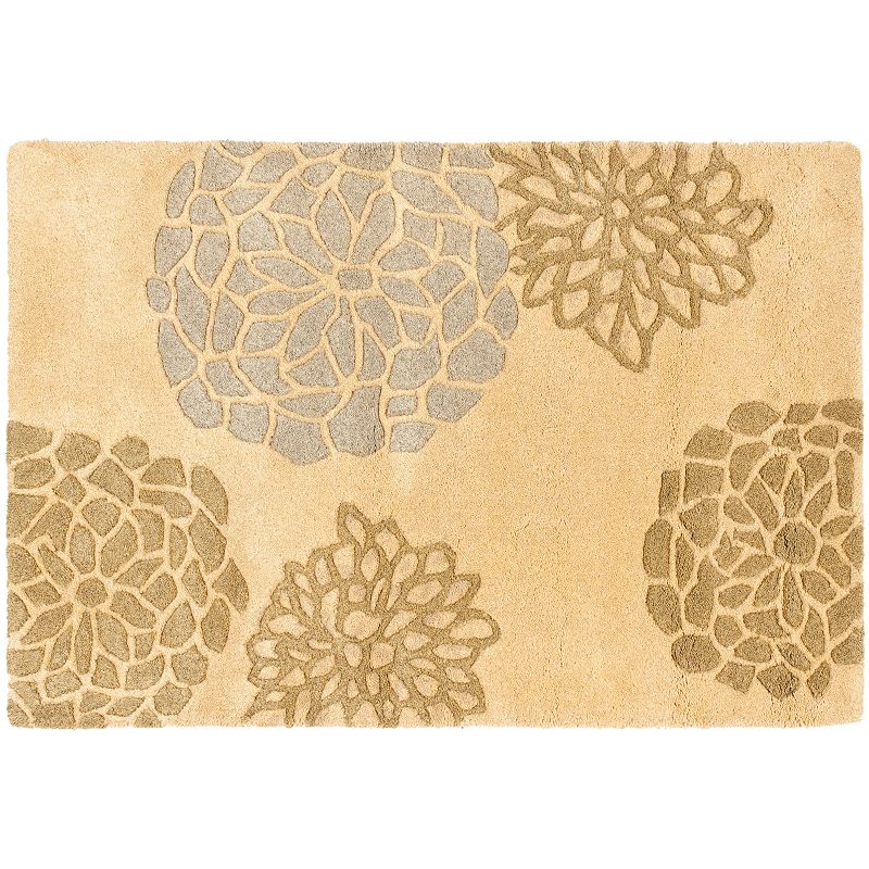 Safavieh Soho Floral Print Wool Rug, Beig/Green, 3.5X5.5 Ft