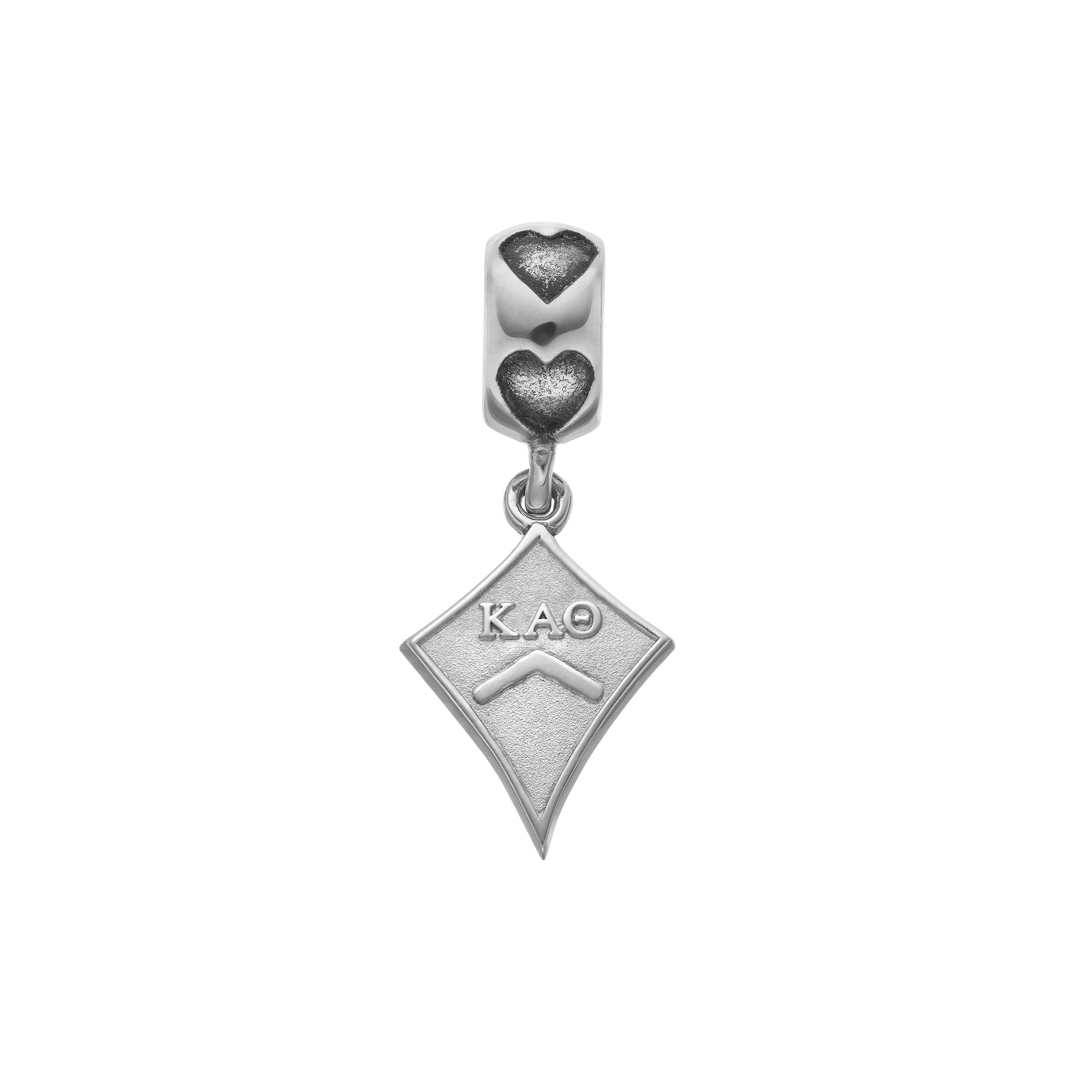 LogoArt Sterling Silver Kappa Alpha Theta Sorority Kite Charm, Womens, Gre