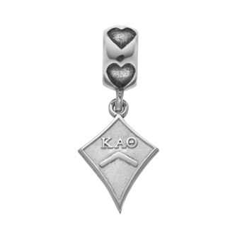 LogoArt Sterling Silver Kappa Alpha Theta Sorority Kite Charm