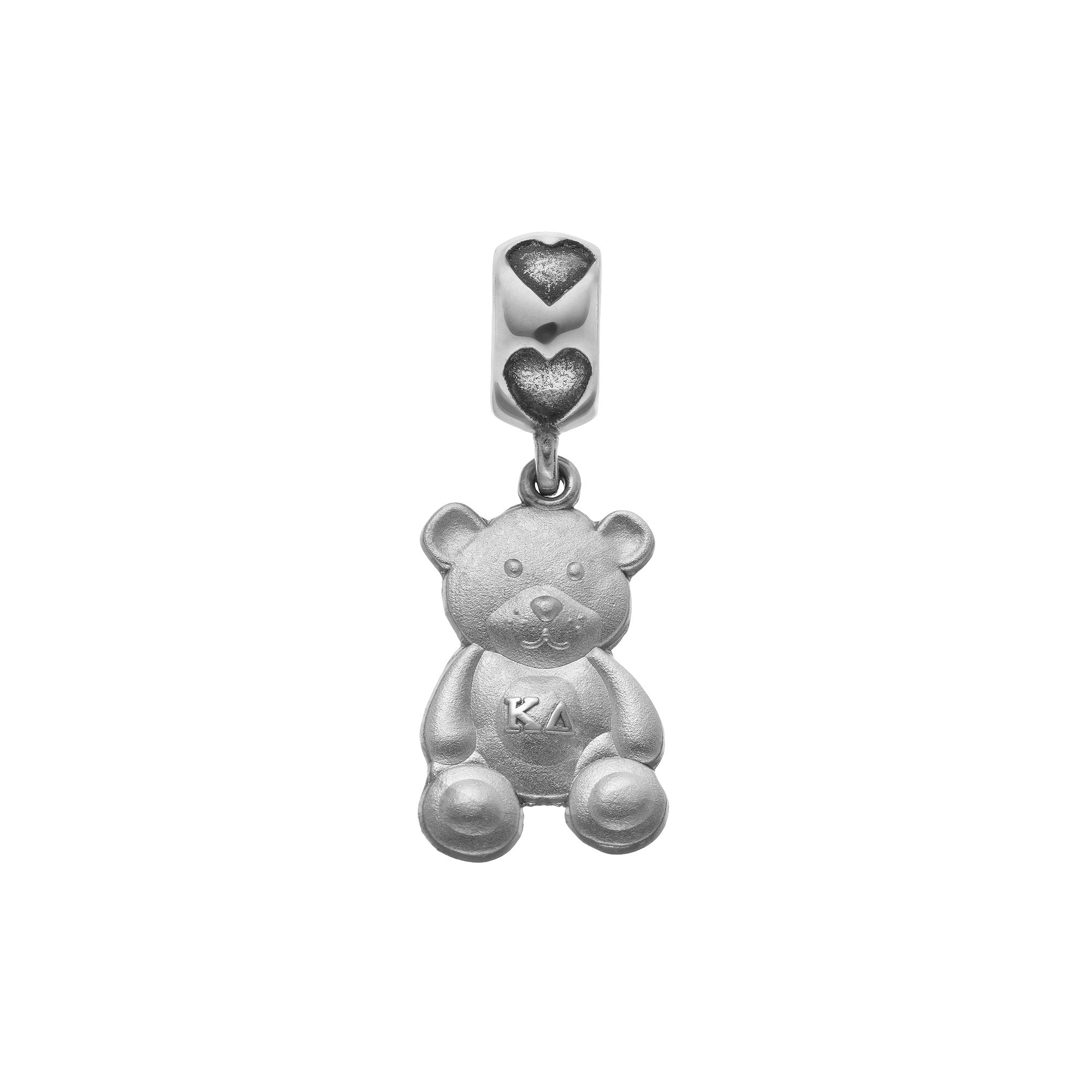 LogoArt Sterling Silver Kappa Delta Sorority Teddy Bear Charm, Womens, Gre
