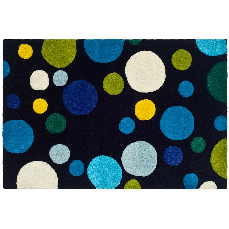 Safavieh Soho Polka Dot Wool Rug, Black, 3.5X5.5 Ft